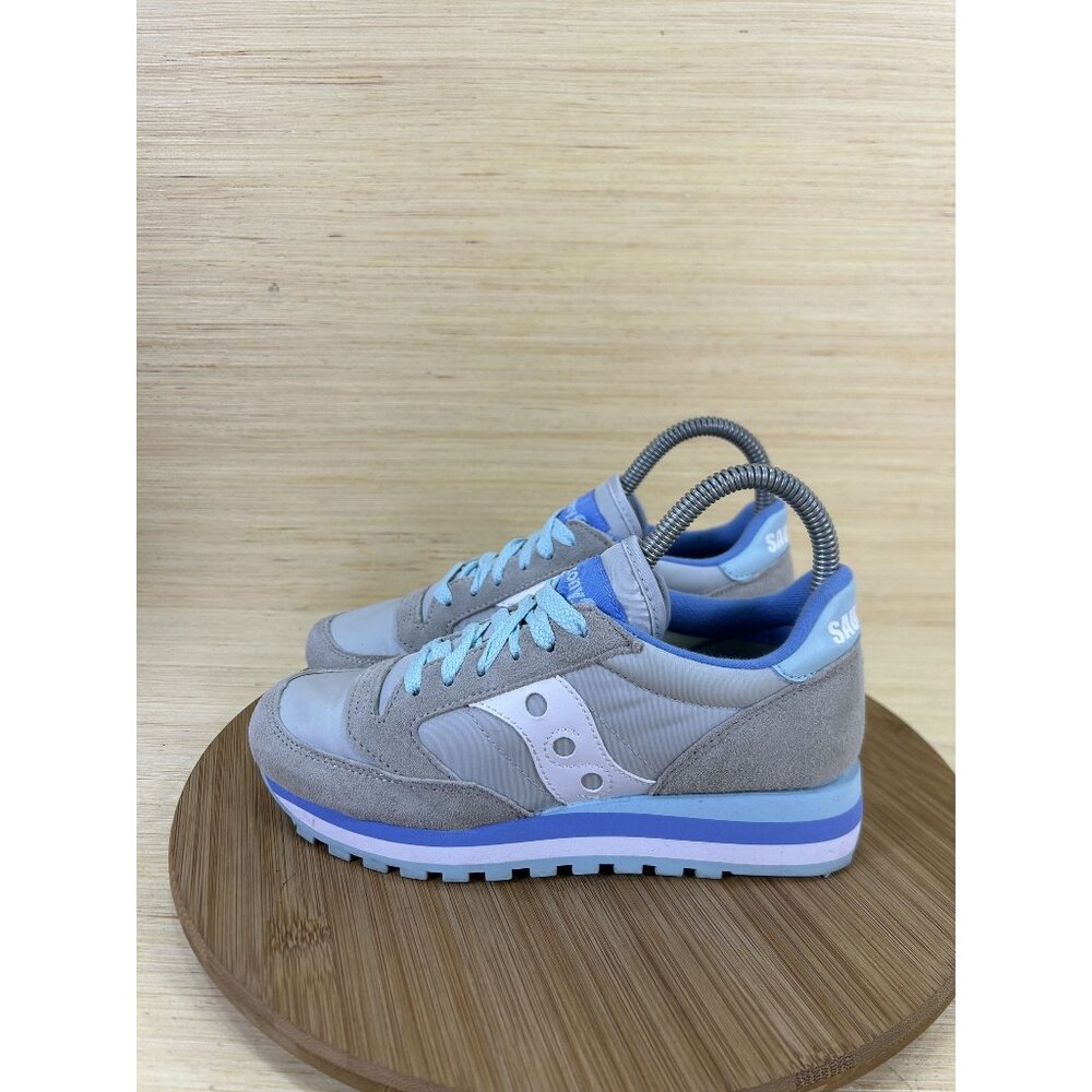 Saucony Jazz Triple Blue Gray Athletic Shoes Womens Size 6